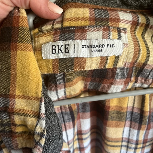 BKE Yellow Plaid Button-Down Shirt - Picture 3 of 3